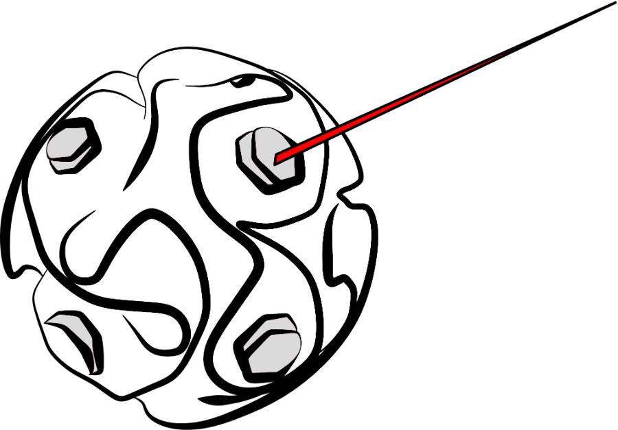 The Extended Threads logo, one of the building robots